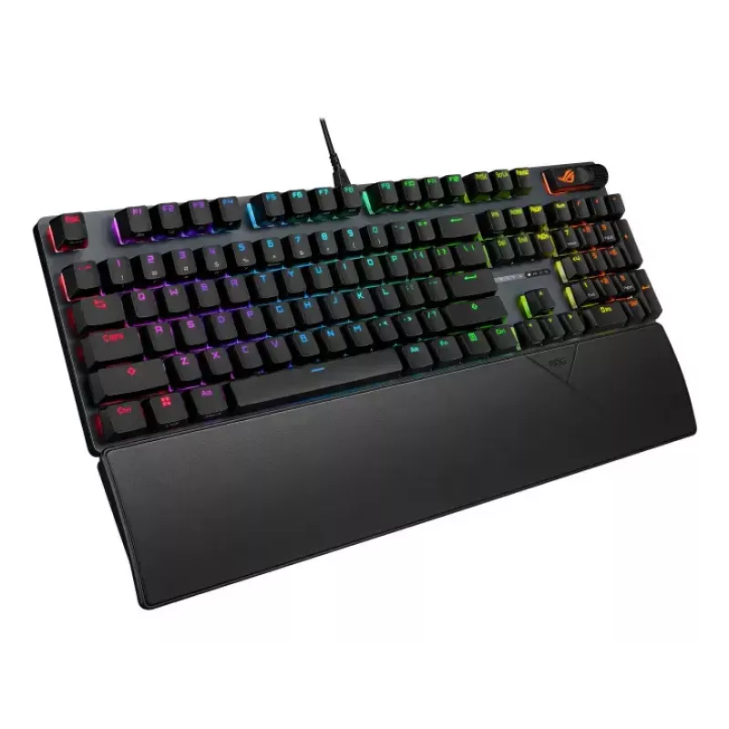 Mehāniskā spēļu tastatūra ASUS ROG Strix Scope II X — Pilnizmēra, USB, RGB, Šveices izkārtojums, Melna
