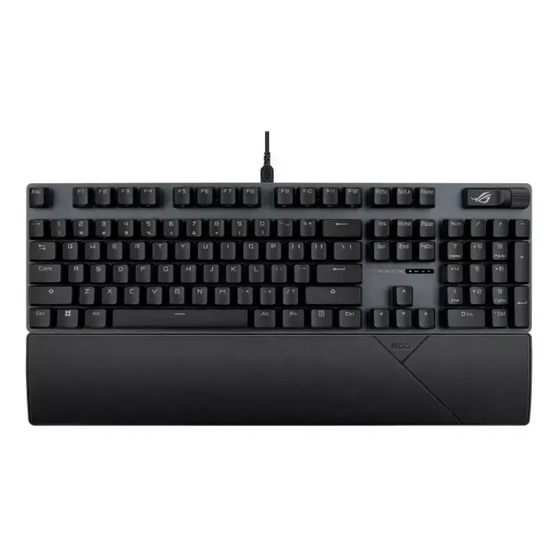 Mehāniskā spēļu tastatūra ASUS ROG Strix Scope II X — Pilnizmēra, USB, RGB, Šveices izkārtojums, Melna