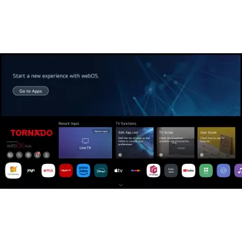 TORNADO 65US4301X | 65” 4K Frameless WebOS Smart TV with Voice Remote