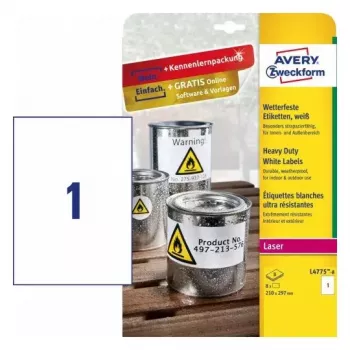 Pašlīmējošā printera etiķete Avery L4775-8