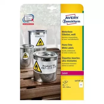 Pašlīmējošā printera etiķete Avery L4719-20