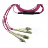 BlueOptics CBL-MPO12-4LC-OM4-3M-BO InfiniBand optiskās šķiedras kabelis 4x LC MPO 3m