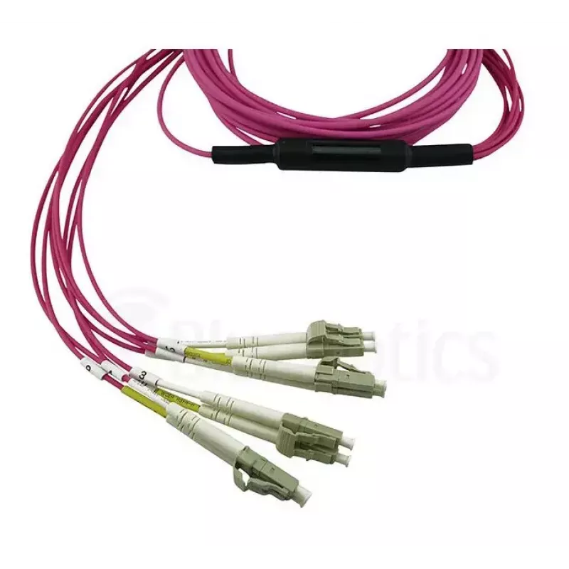 BlueOptics CBL-MPO12-4LC-OM4-3M-BO InfiniBand optiskās šķiedras kabelis 4x LC MPO 3m