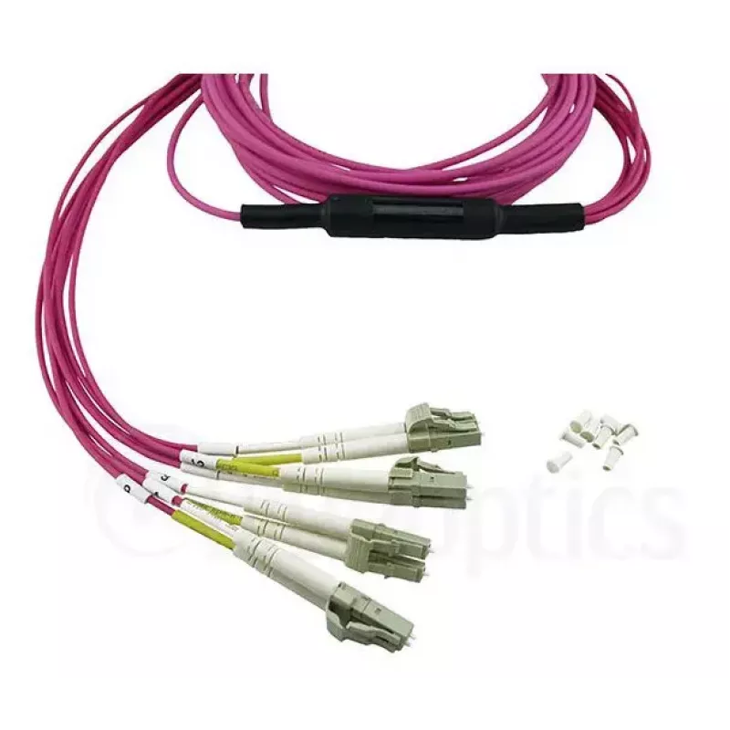 BlueOptics CBL-MPO12-4LC-OM4-3M-BO InfiniBand optiskās šķiedras kabelis 4x LC MPO 3m