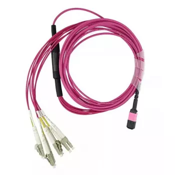BlueOptics CBL-MPO12-4LC-OM4-3M-BO InfiniBand optiskās šķiedras kabelis 4x LC MPO 3m