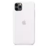 Silikona futrālis Apple iPhone 11 Pro Max — Silikona, Balts, piemērots 6.5 collām