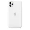 Silikona futrālis Apple iPhone 11 Pro Max — Silikona, Balts, piemērots 6.5 collām