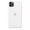 Silikona futrālis Apple iPhone 11 Pro Max — Silikona, Balts, piemērots 6.5 collām