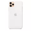 Silikona futrālis Apple iPhone 11 Pro Max — Silikona, Balts, piemērots 6.5 collām