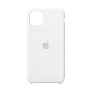 Silikona futrālis Apple iPhone 11 Pro Max — Silikona, Balts, piemērots 6.5 collām