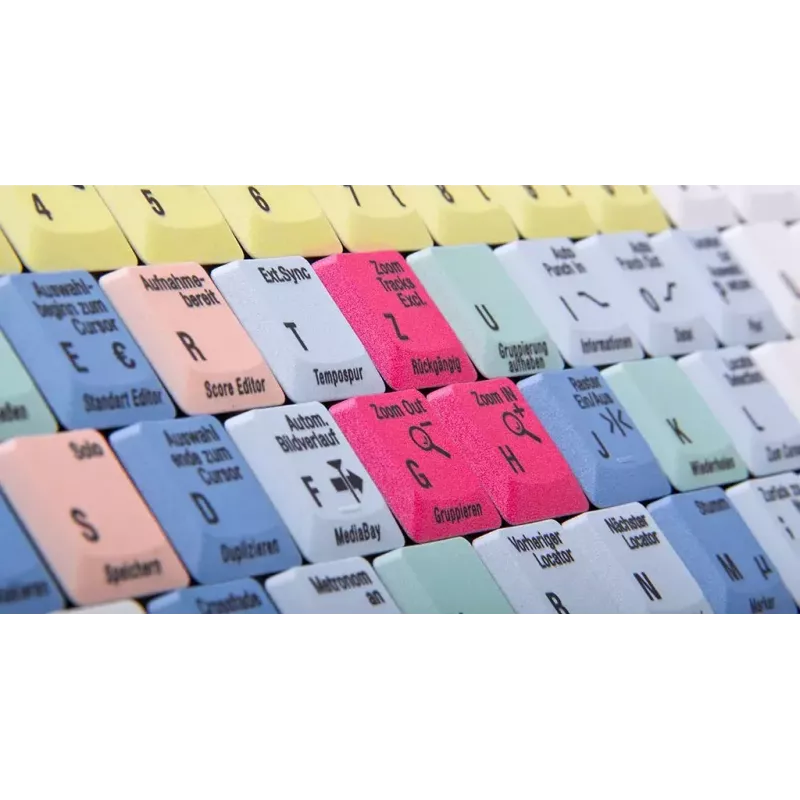 Klaviatūra Logickeyboard LKB-CBASE-AJPU-DE Office USB QWERTZ vācu daudzkrāsaina