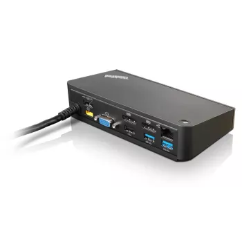 Lenovo 40A40090DK klēpjdatora dokstacija/portu replikators Vadu USB 3.2 Gen 1 (3.1 Gen 1) Type-A Melna