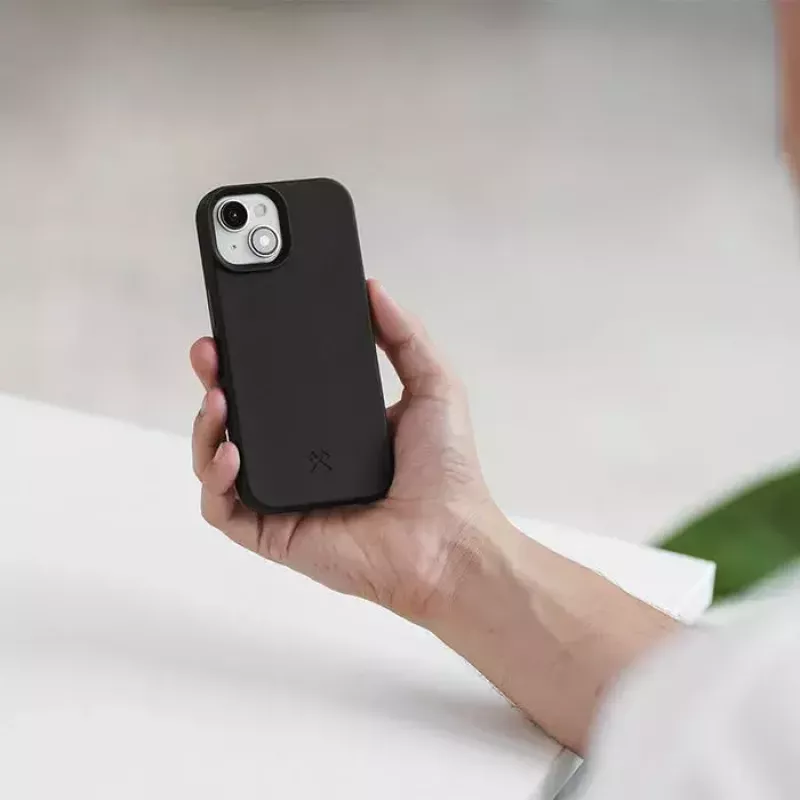 Woodcessories Bio Case mobilā tālruņa maciņš Vāks Melns paredzēts iPhone 15 Plus
