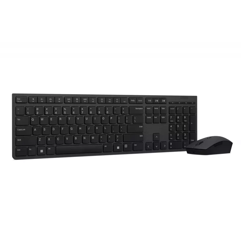 Lenovo 4X31K03931 tastatūra Pele iekļauta RF Wireless + Bluetooth US English Melna