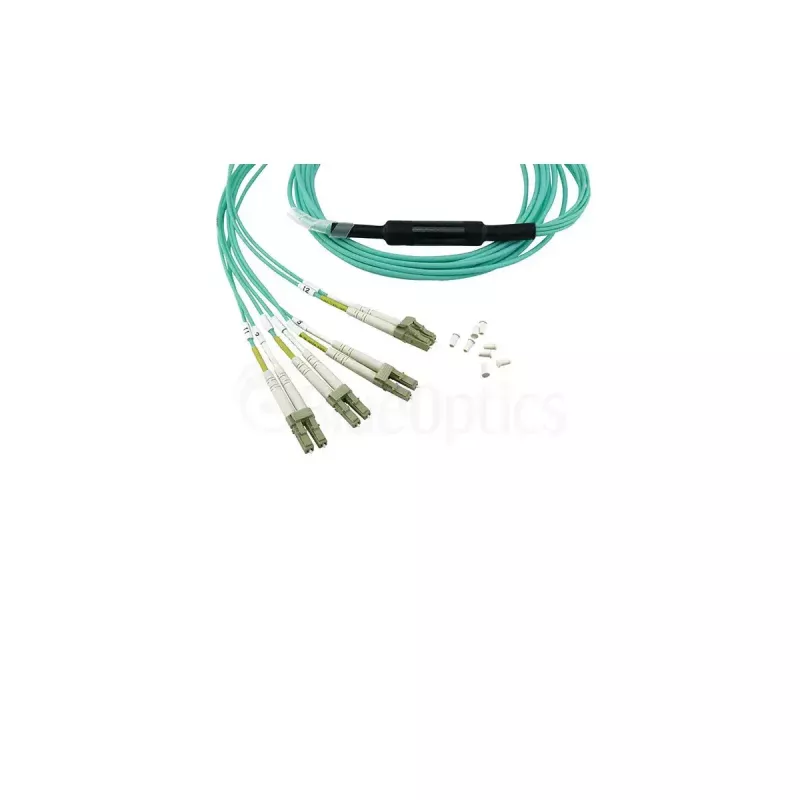 BlueOptics CBL-MTP12-4LC-OM3-1M-BO InfiniBand optiskās šķiedras kabelis MTP 4x LC/LC Aqua 1m