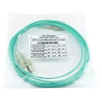 BlueOptics SFP3232EU0.5MK InfiniBand optiskās šķiedras kabelis 0,5 m 2x SC Aqua