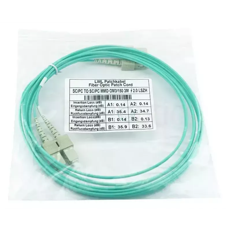 BlueOptics SFP3232EU0.5MK InfiniBand optiskās šķiedras kabelis 0,5 m 2x SC Aqua