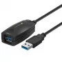 Techly SuperSpeed USB3.0 aktīvs pagarinātāja kabelis 5m melns ICUR3050