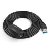 Techly SuperSpeed USB3.0 aktīvs pagarinātāja kabelis 5m melns ICUR3050
