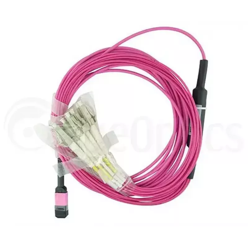 BlueOptics CBL-MPO12-4LC-OM4-5M-BO InfiniBand optiskās šķiedras kabelis 4x LC MPO 5m