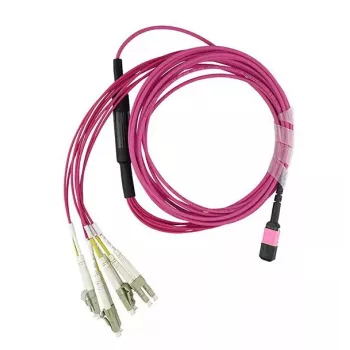BlueOptics CBL-MPO12-4LC-OM4-5M-BO InfiniBand optiskās šķiedras kabelis 4x LC MPO 5m