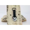 Atslēgu piekariņš TROIKA TWISTER Melns Sudraba Āda Metāls 16mm 9mm