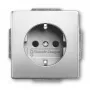 Kontaktligzda Busch-Jaeger 2011-0-3850 CEE 7/3 2P+E 250 V 16 A Nerūsējošais tērauds sudraba 71×41 mm