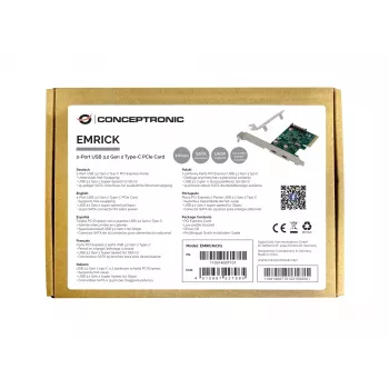 Conceptronic EMRICK 2 portu USB 3.2 Gen 2 Type-C PCIe karte