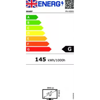 NEC PN-HS501 Digitālās izkārtnes plakanais panelis 127 cm (50 collas) LCD 700 cd/m² 4K Ultra HD Melns 24/7