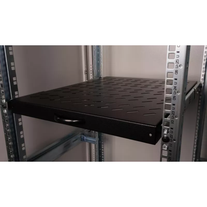 Equip bīdāmais plaukts 19', 1U, 800MM, melns