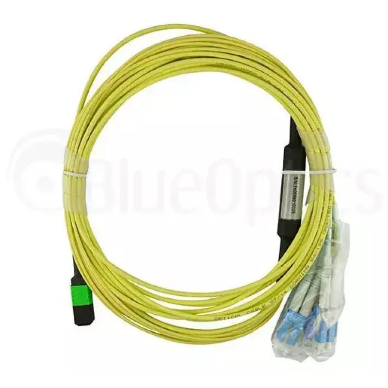 MPO-4xLC vienmoda komutācijas kabelis BlueOptics CBL-MPO12-4LC-SMF-2M 2m G.657.A1