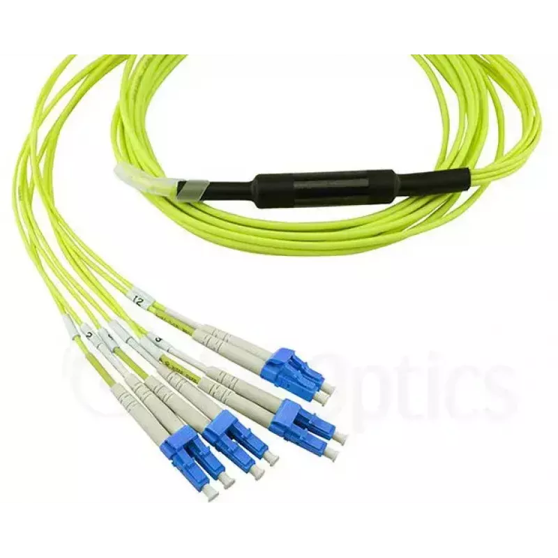 MPO-4xLC vienmoda komutācijas kabelis BlueOptics CBL-MPO12-4LC-SMF-2M 2m G.657.A1