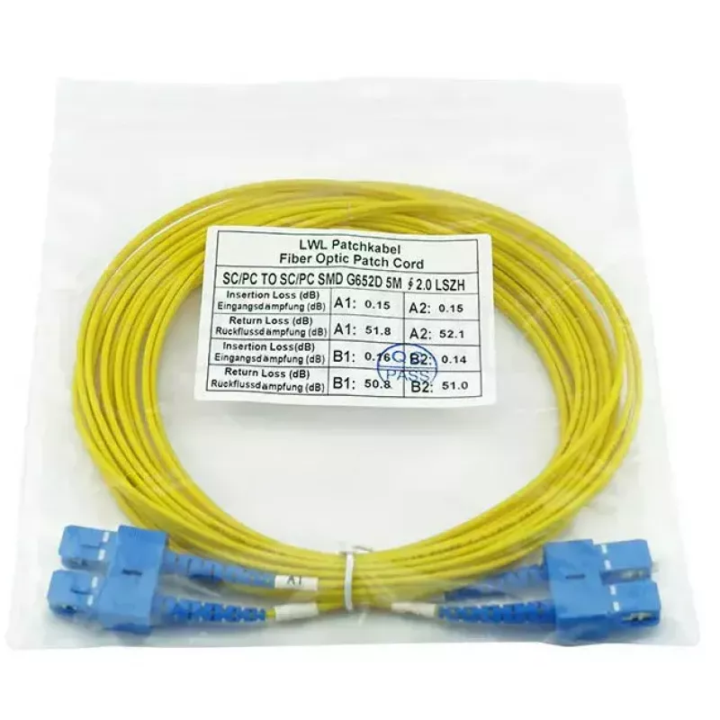 BlueOptics SFP3232BU1MK InfiniBand optiskās šķiedras kabelis 1 m SC Dzeltens