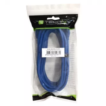Techly USB 3.0 Superspeed kabelis A / Mikro B 2m zils ICOC MUSB3-A-020