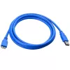 Techly USB 3.0 Superspeed kabelis A / Mikro B 2m zils ICOC MUSB3-A-020