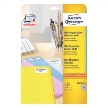 Pašlīmējoša printera etiķete Avery L7658-25