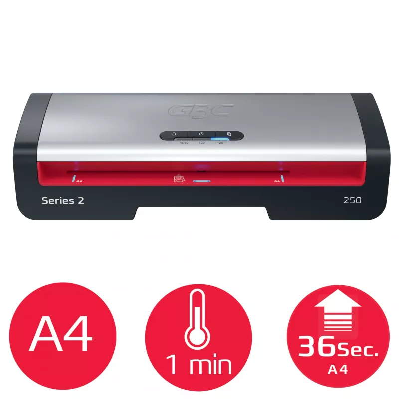 GBC 250 Office A4 laminators, 24 cm, karstais laminators, 500 mm/min, 0,5 mm, A4, 100 µm