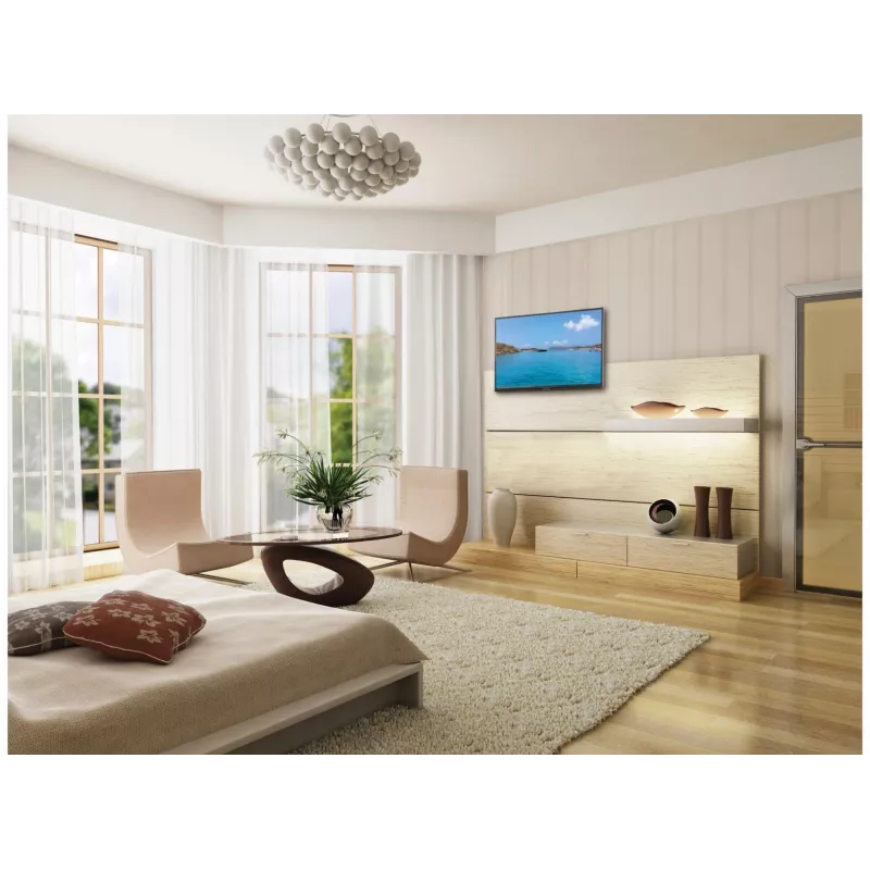 TV sienas stiprinājums Peerless SF632P 109,2 cm (43 collu) ekrāniem, VESA 75x75–200x200, 52 kg ietilpība, melns