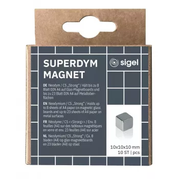 Amatniecības magnēta kubs Sigel BA193 neodīma sudraba 10 mm