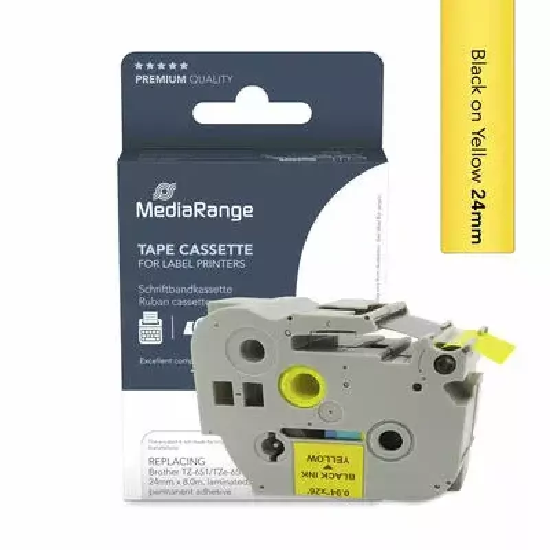 Printera lente MediaRange MRBTZ651 Melna 2.4 cm 8 m