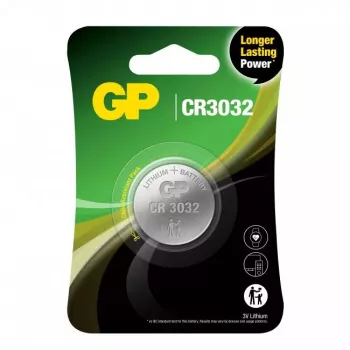 Vienreizējā baterija GP Batteries CR3032, litija-mangāna dioksīda, 3,5 mm augstums, 3 cm diametrs