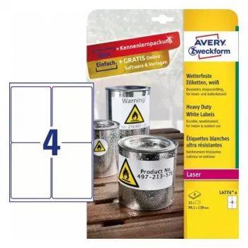 Pašlīmējoša printera uzlīme Avery L4774-8