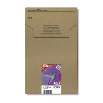 Tintes kasetņu komplekts Epson Hummingbird T0807 — 6 krāsas (melnā, ciānzilā, gaiši ciānzilā, gaiši fuksīnsarkanā, fuksīnsarkanā, dzeltenā)