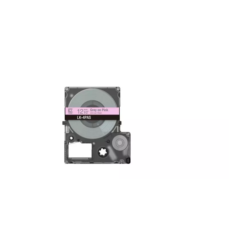 Epson LK-4PAS etiķešu lente pelēka rozā termiskā pārnese 1,2 cm