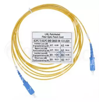 Optiskās šķiedras kabelis BlueOptics SFP2222BU2MK SC G.657.A1 2 m Oranžs