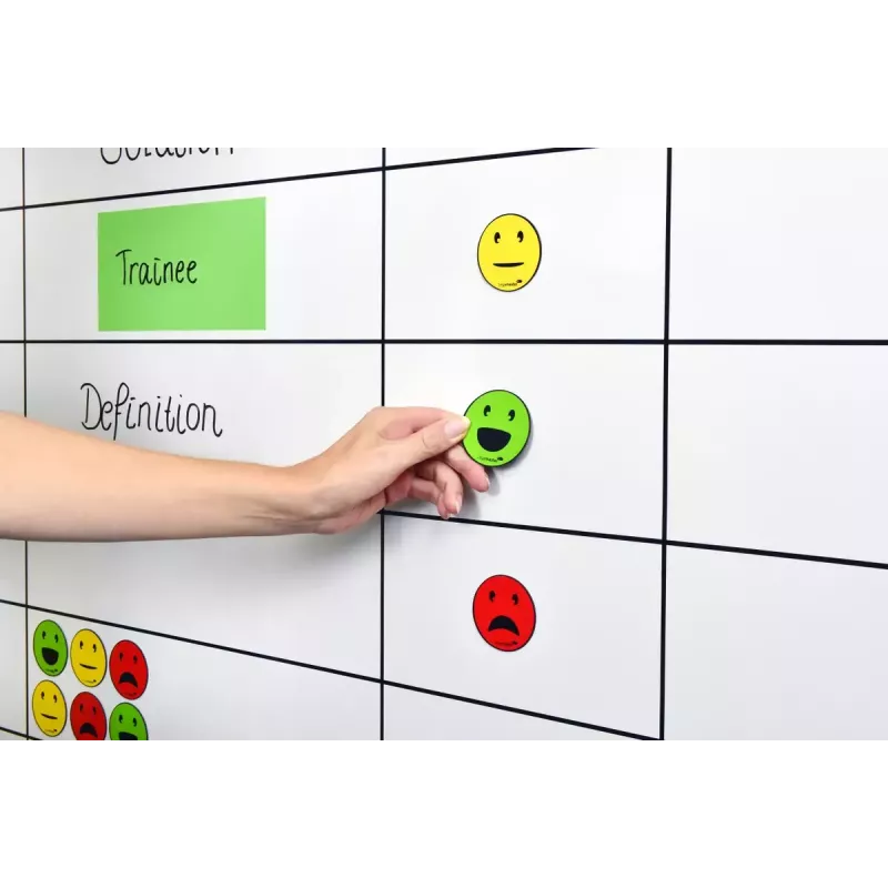 Tāfeles magnēts Legamaster magnētiskais simbols emocijzīmes dažādas 50mm 6gab.