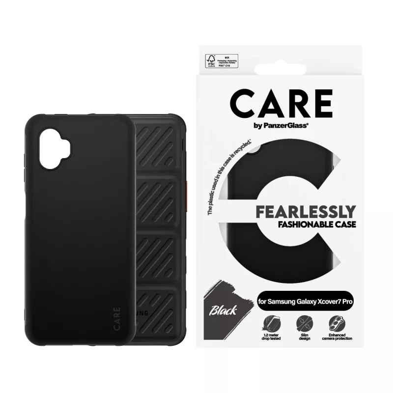 Aizsargājošs TPU vāciņš PanzerGlass Samsung Galaxy Xcover7 Pro — melns