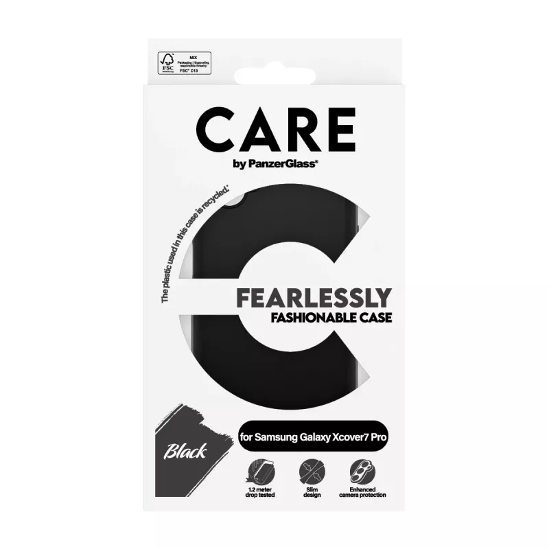 Aizsargājošs TPU vāciņš PanzerGlass Samsung Galaxy Xcover7 Pro — melns