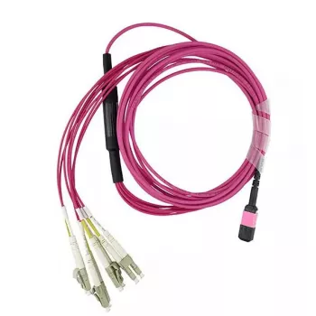 BlueOptics EMC CBL-MPO12-4LC-OM4-2M optiskās šķiedras kabelis MPO 4x LC 2m