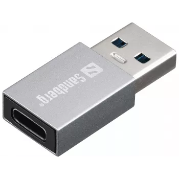 Sandberg USB-A uz USB-C pārveidotājs, USB-A, USB-C, alumīnijs